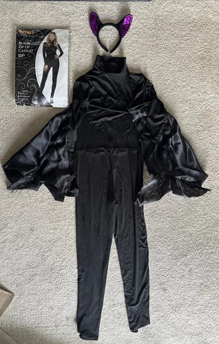 Adult black zip catsuit - adult,