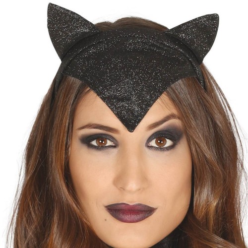 Black glitter cat - black,