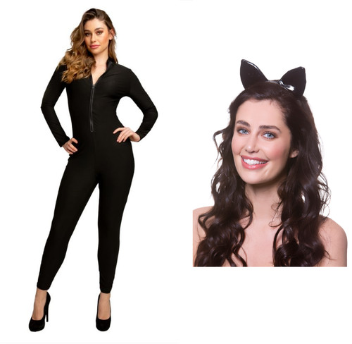 Black catwoman with - catwoman, zip