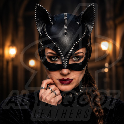 Leather bondage catwoman - leather,