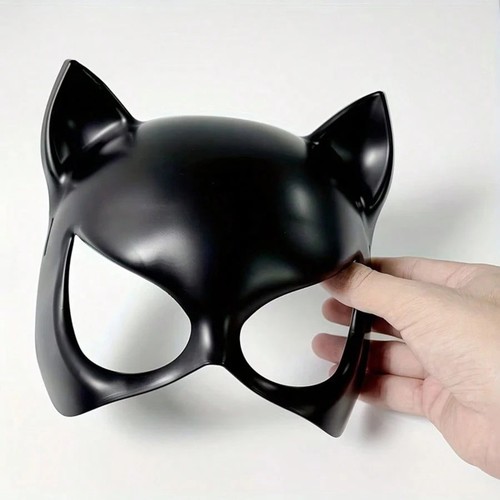 Black cat woman half - black,